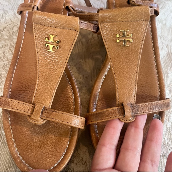 Tory Burch leather thong adjustable wedge sandals - Picture 2 of 11